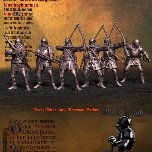 Début du XVe siècle - Archers mercenaires par Black Knight Miniatures