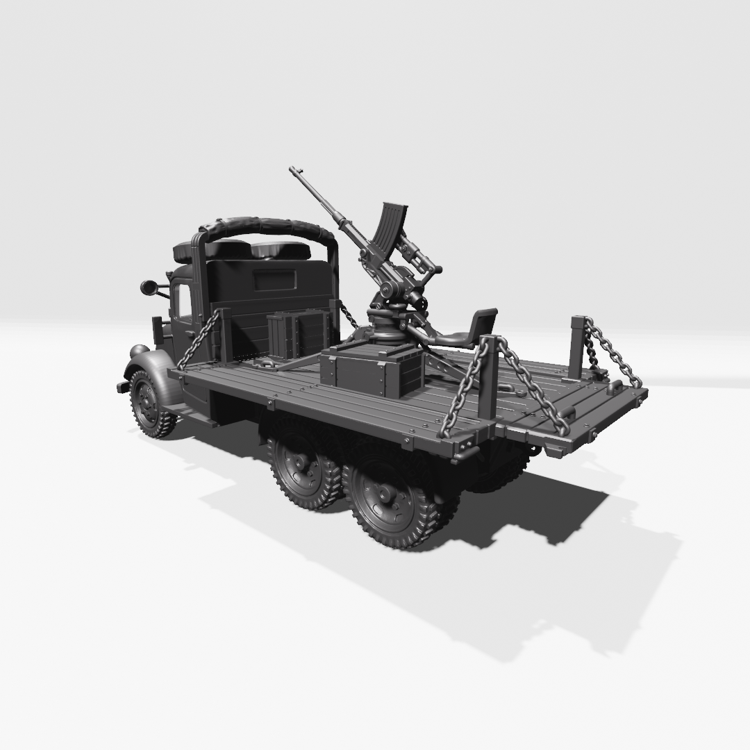 Tatra 82 Medium Truck with 20mm AA Gun by Wargame3D