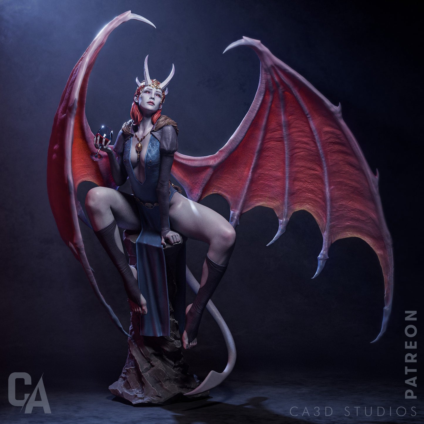 Pink Succubus by CA 3D