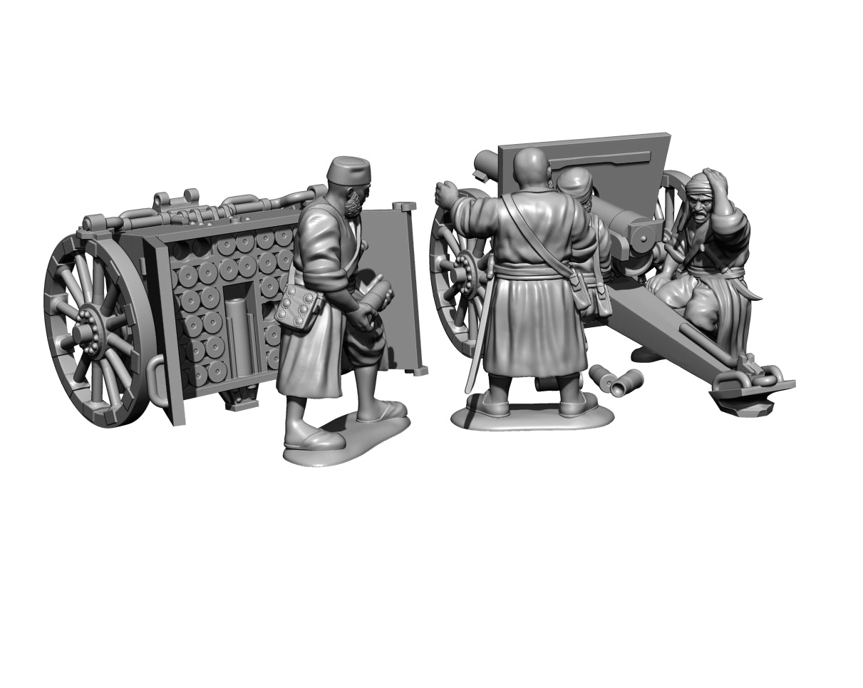 Rif War Rif 75mm Schneider Artillery Team by Baraka Wargames and Miniatures