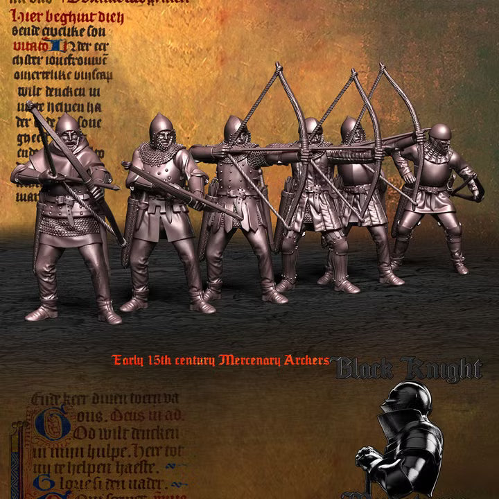 Early 15th century - Mercenary Archers by Black Knight Miniatures