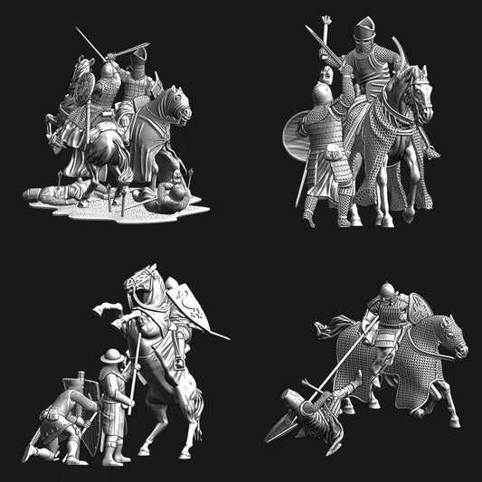 Battle Lake Peipus 1242 battle scenes collection