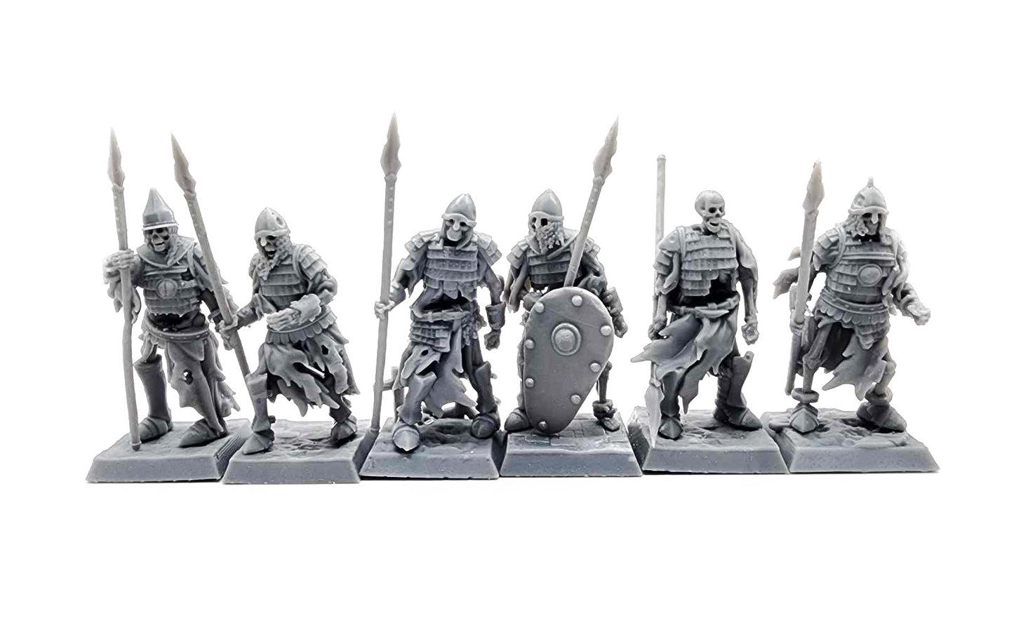 Skeleton Boyar Guards with Spears by Highlands Miniatures