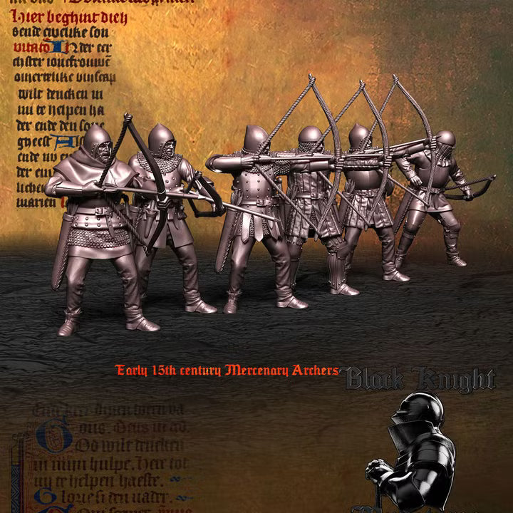 Early 15th century - Mercenary Archers by Black Knight Miniatures