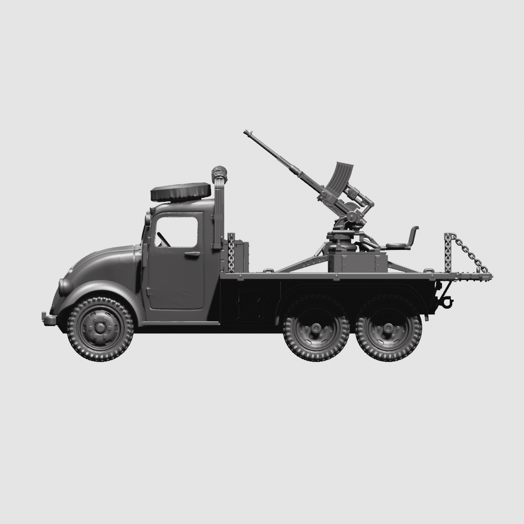 Tatra 82 Medium Truck with 20mm AA Gun by Wargame3D