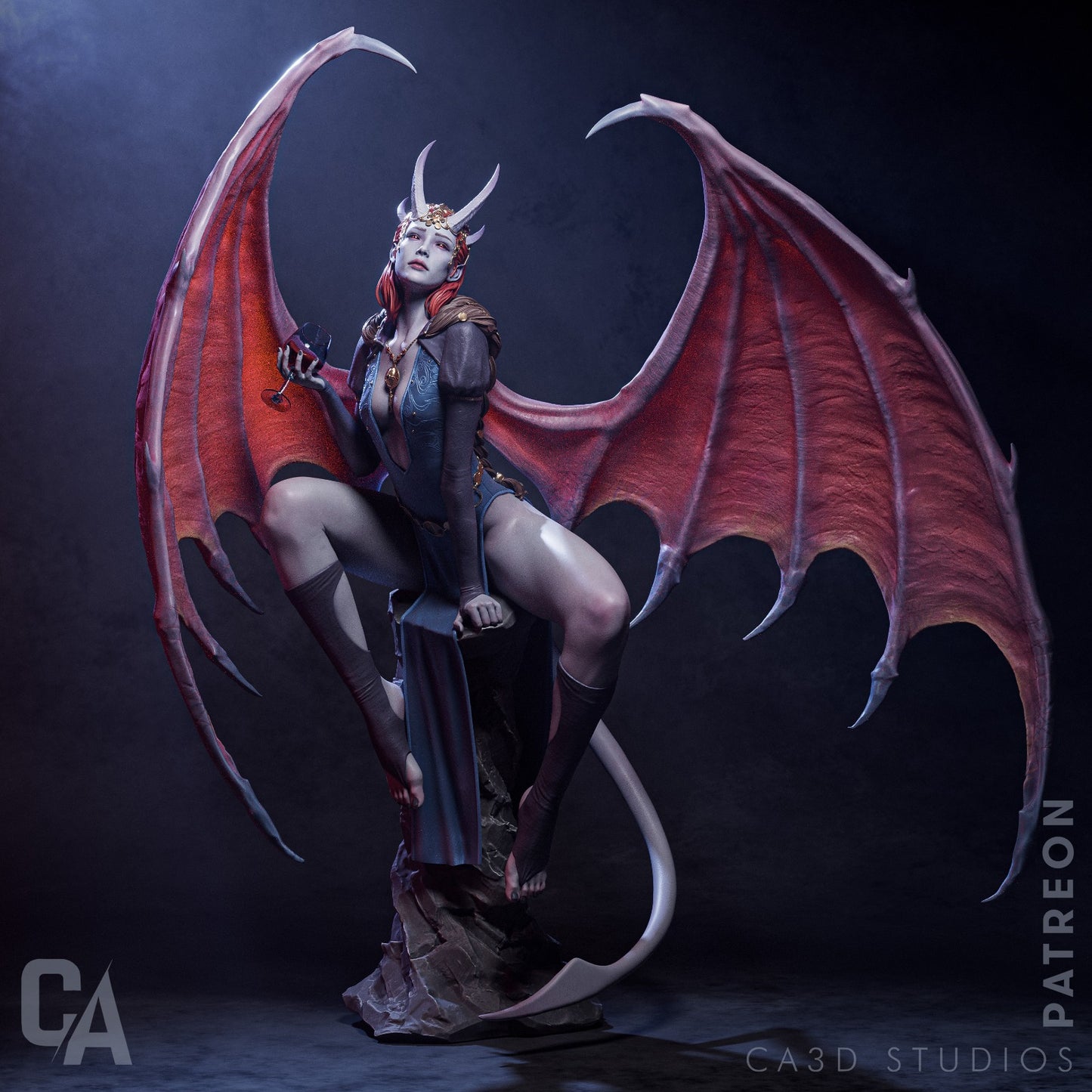 Pink Succubus by CA 3D