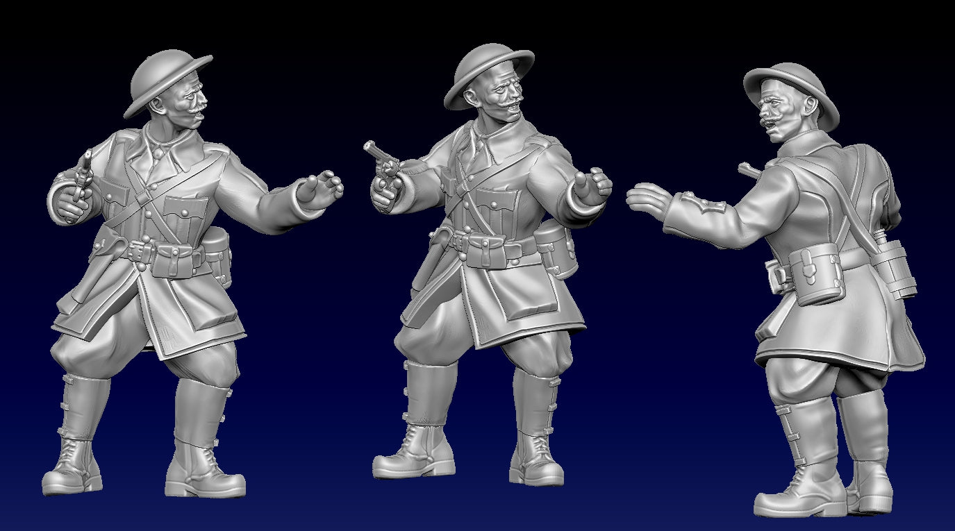 Great War Trench Infantry Officers by Weird Armies Reign