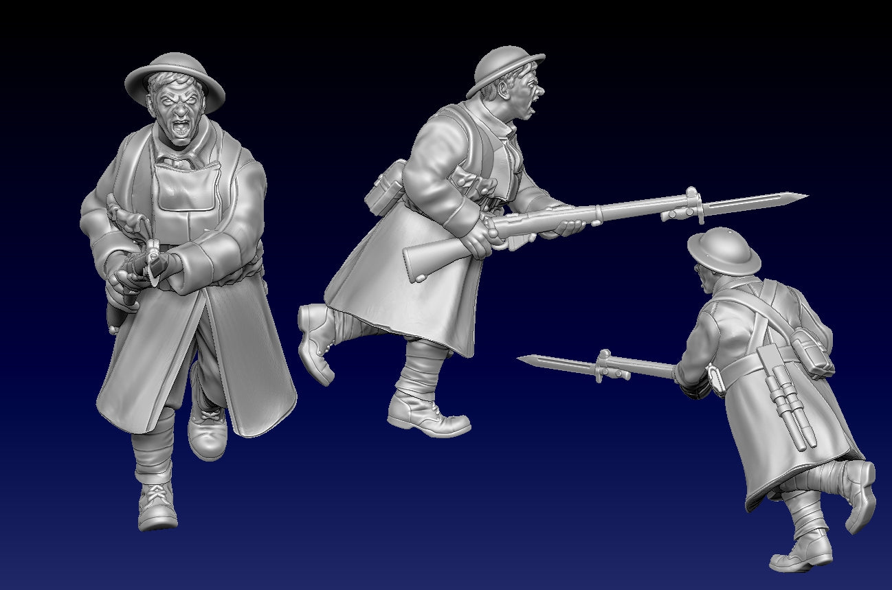 Great War Trench Infantry Section in Great Coats by Weird Armies Reign