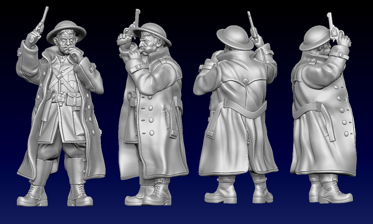 Great War Trench Infantry Officers in Great Coats by Weird Armies Reign