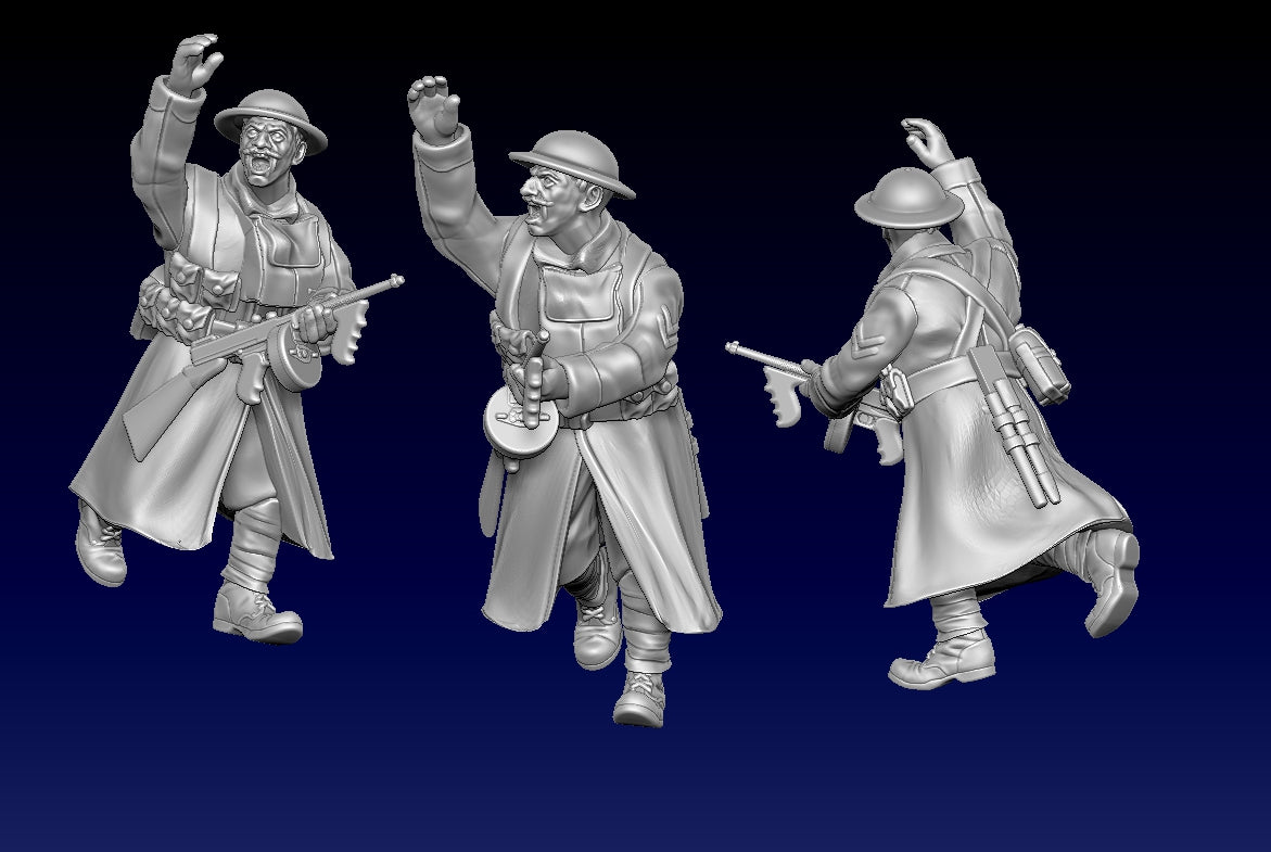 Great War Trench Infantry in Great Coats with Thompson by Weird Armies Reign