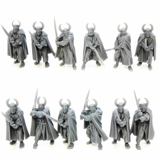 13th Century Teutonic Knights with Winged Greathelm and Faussart by Black Knight Miniatures
