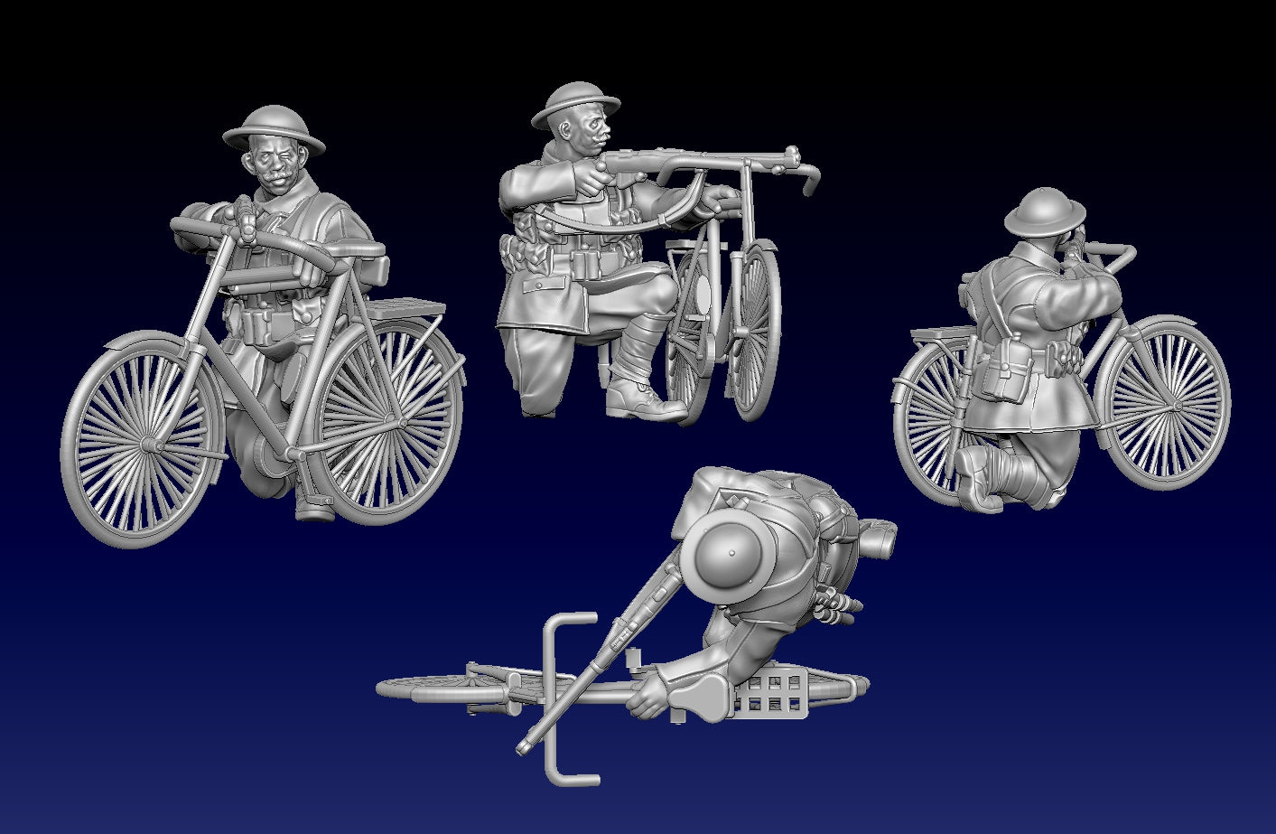 Great War Trench Bicycle Troops by Weird Armies Reign