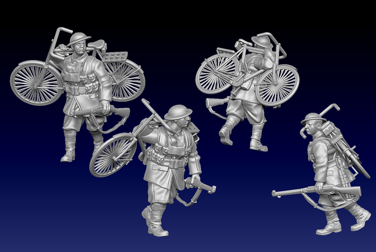 Great War Trench Bicycle Troops by Weird Armies Reign