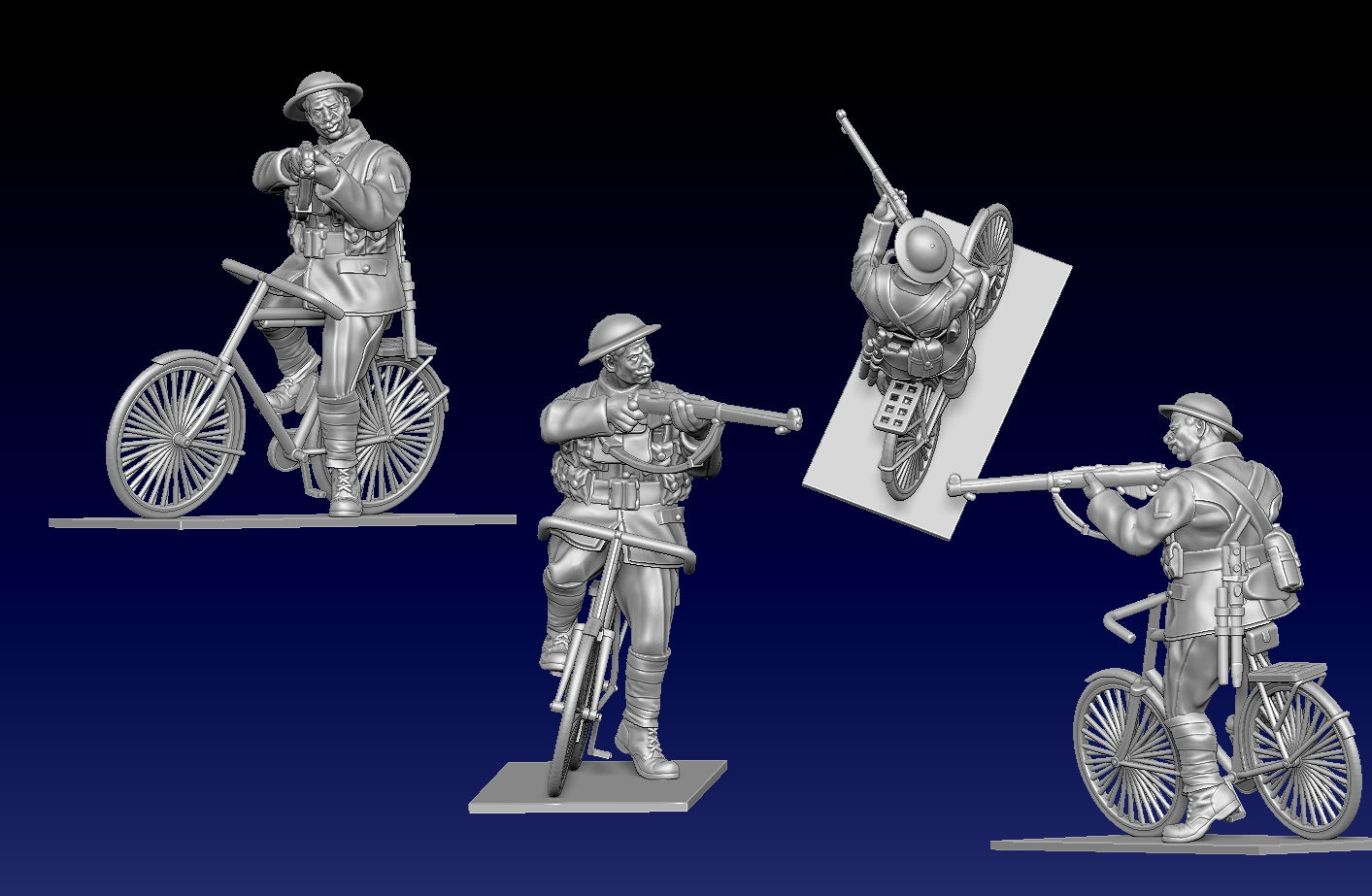 Great War Trench Bicycle Troops by Weird Armies Reign