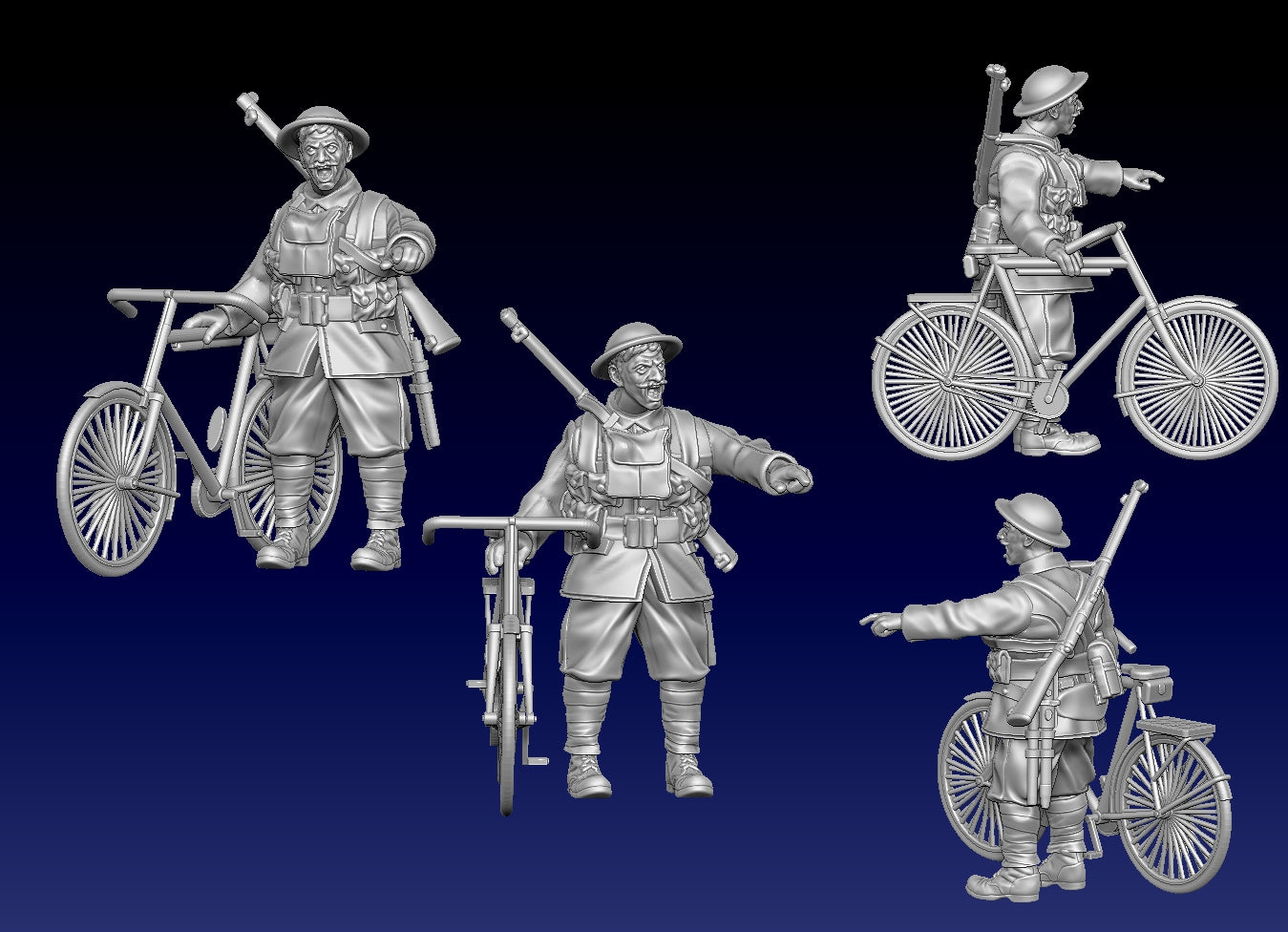 Great War Trench Bicycle Troops by Weird Armies Reign