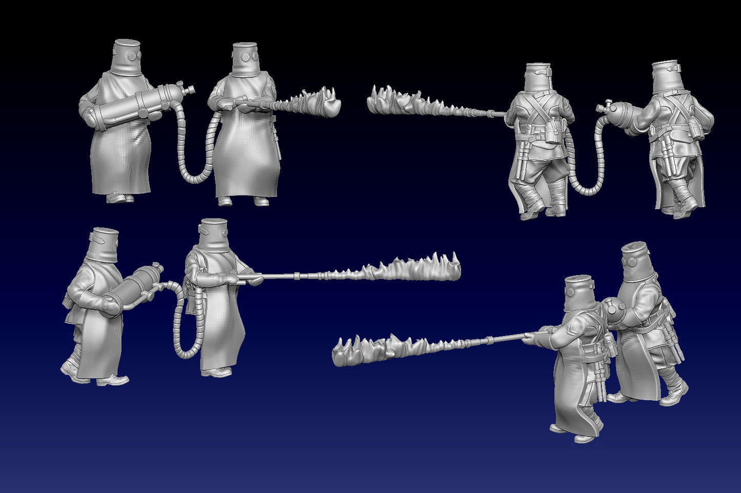 Great War Trench Flamethrower Team 1 by Weird Armies Reign
