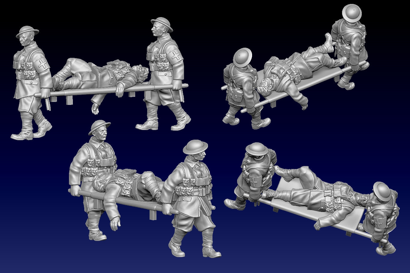 Great War Trench Stretcher Bearers by Weird Armies Reign