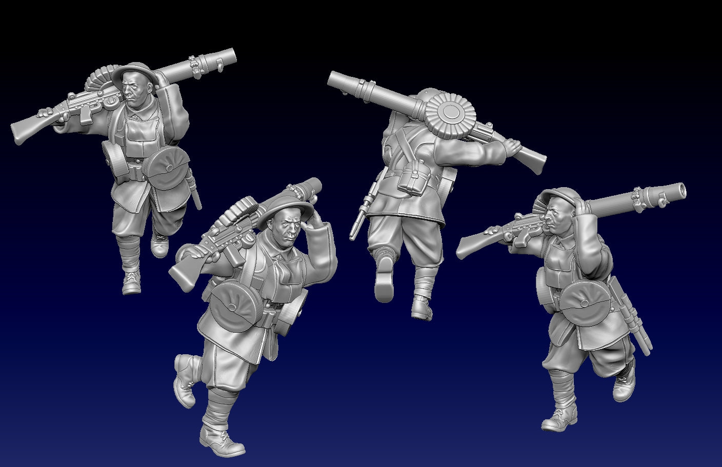 Great War Trench Lewis Gunners by Weird Armies Reign
