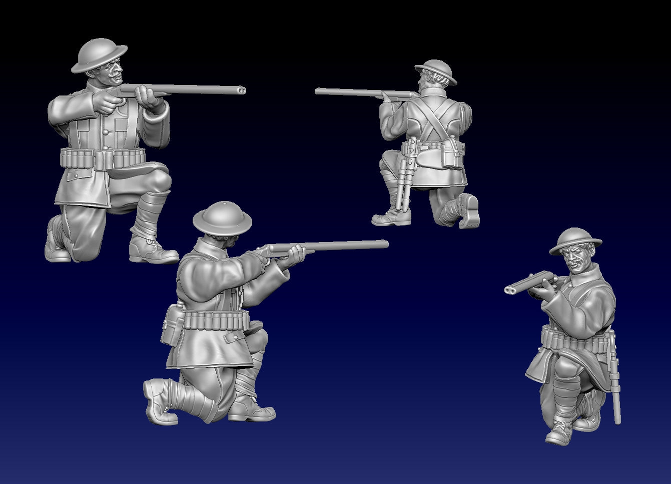 Great War Trench Infantry with Shotguns by Weird Armies Reign