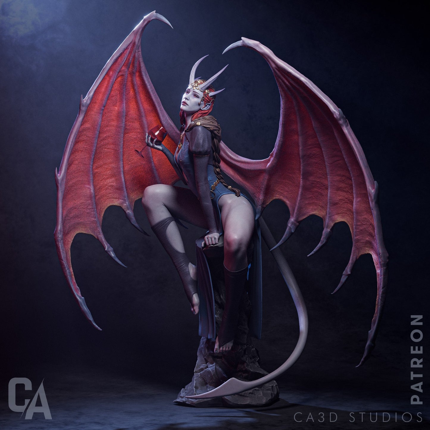 Pink Succubus by CA 3D