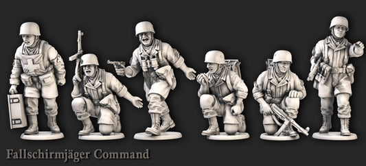 Early war Fallschirmjager 6 figures Command Set by Rafal Polkowski