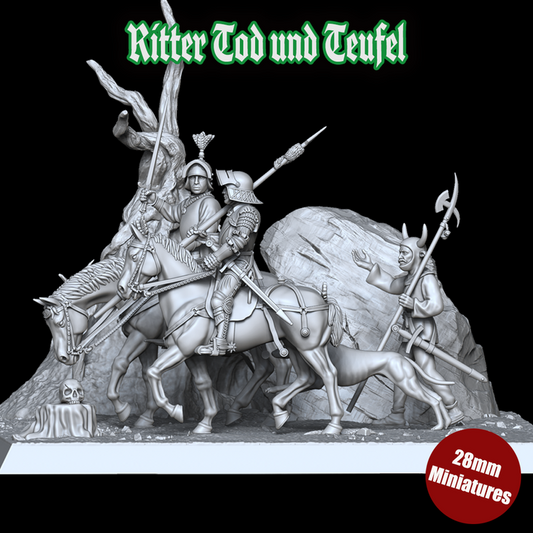 Ritter, Tod und Teufel diorama set.