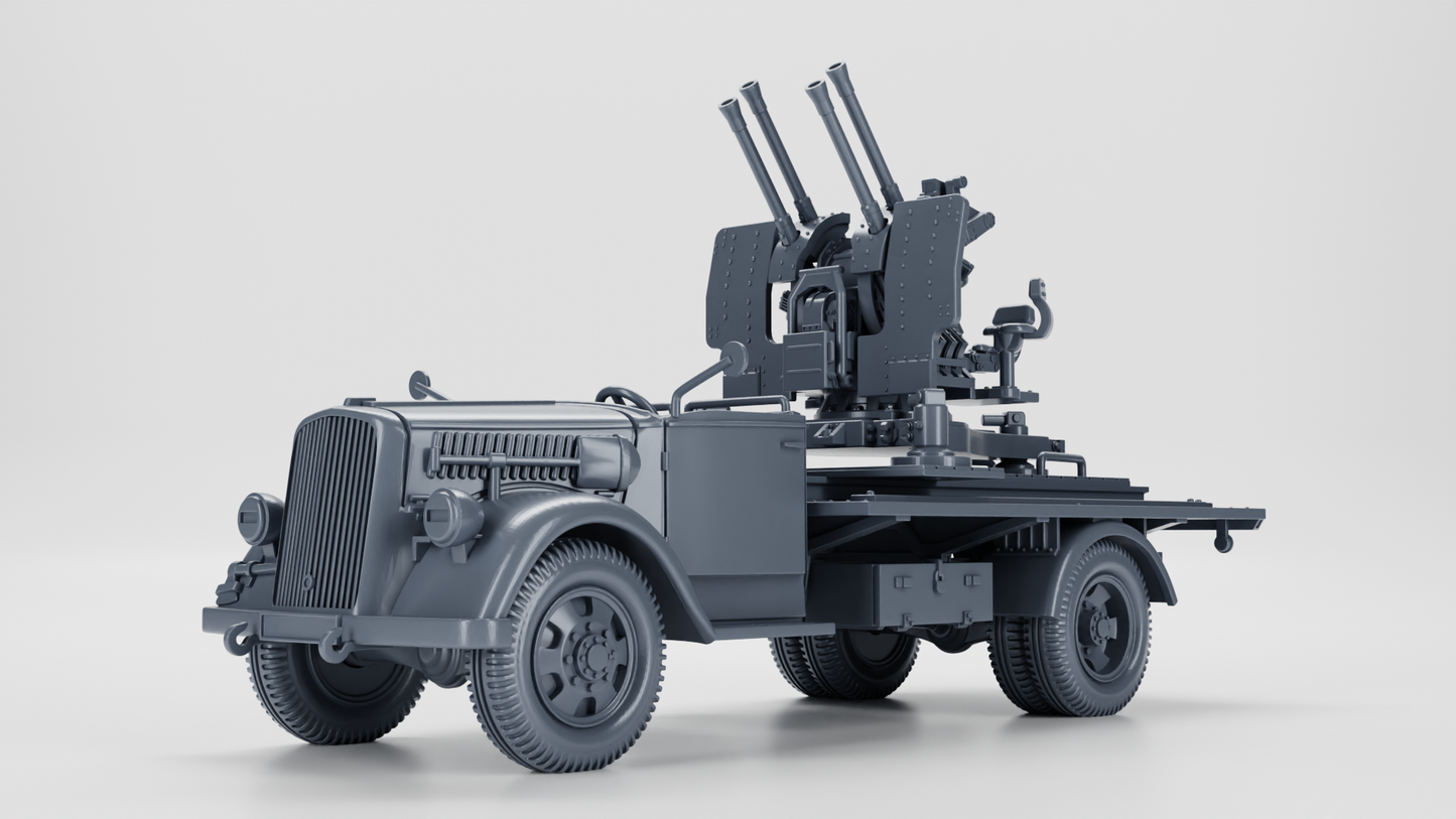 Opel Blitz mit Flak38 AA Gun (Quad) Truck by Wargame3D