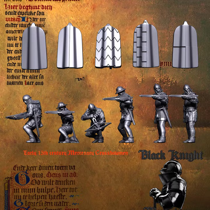 Early 15th century - Mercenary Crossbowmen by Black Knight Miniatures