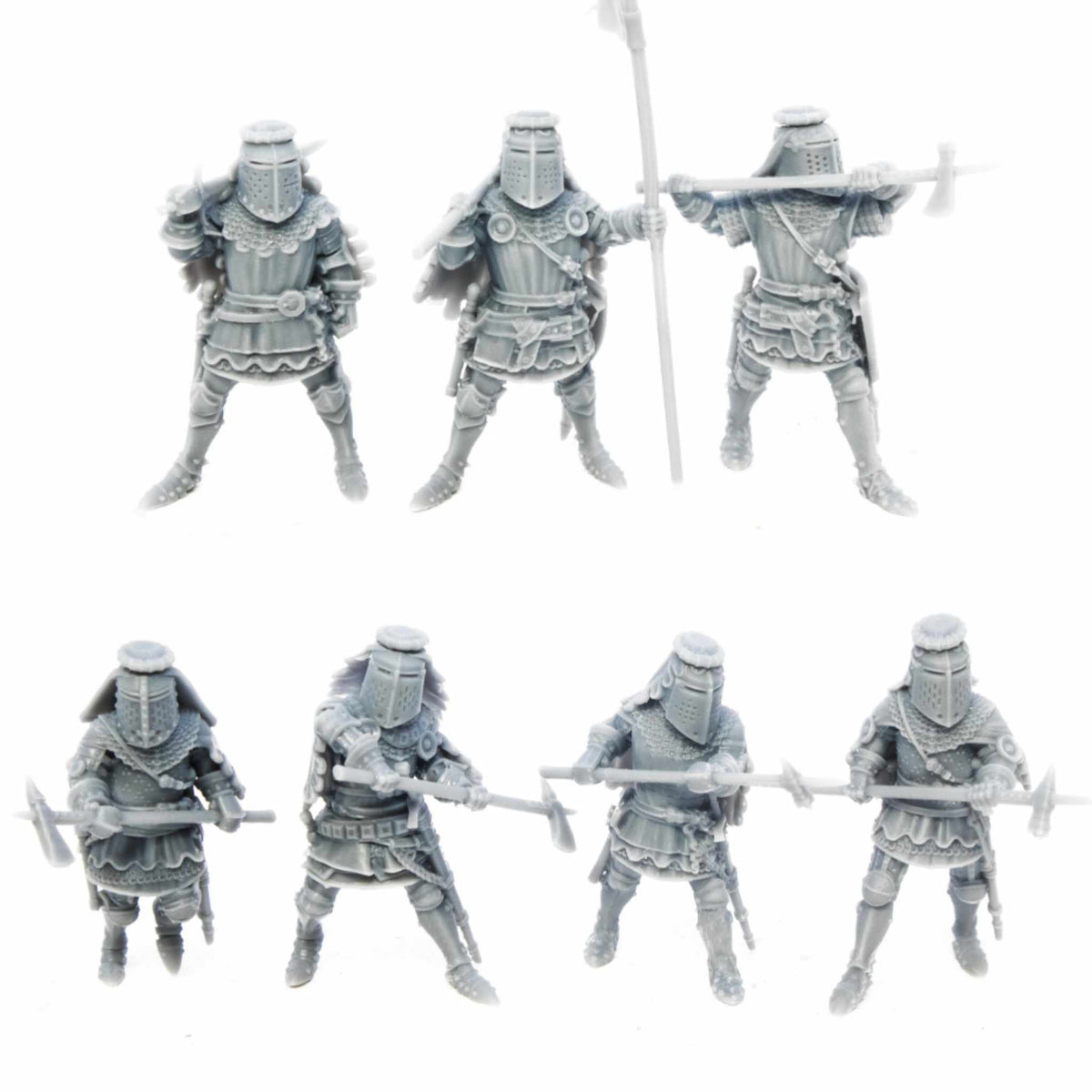 Knights with Great Helms and Polearms by Ezipion miniatures. – Studio ...