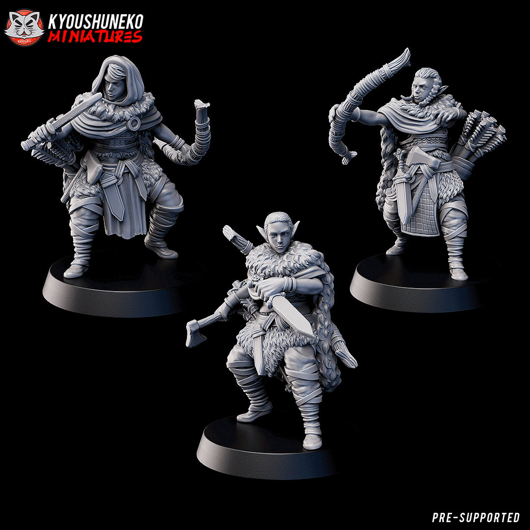 Gaelic Wood Elf Wild Watchers by Kyoushuneko Miniatures