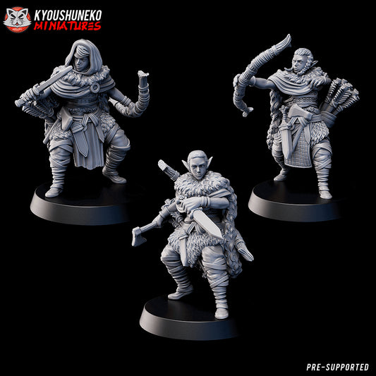 Gaelic Wood Elf Wild Watchers by Kyoushuneko Miniatures