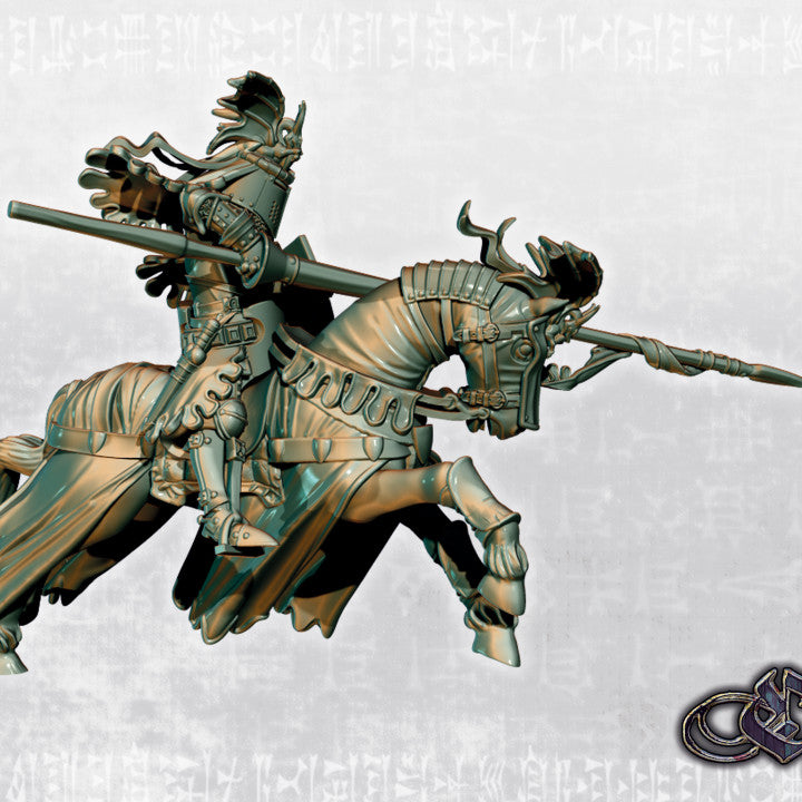 Dragon Knight on horse   by Ezipion miniatures