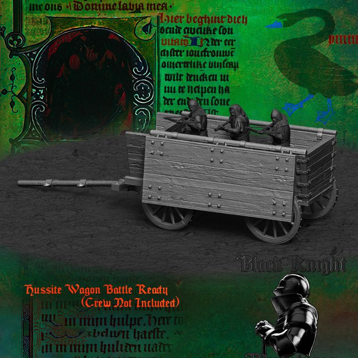 Hussite Wagon - Battle ready by Black Knight Miniatures