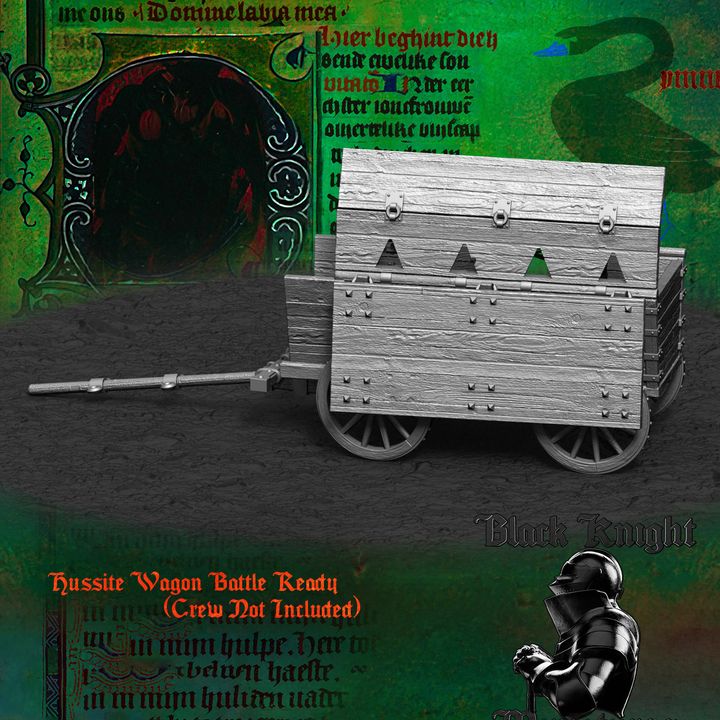 Hussite Wagon - Battle ready by Black Knight Miniatures
