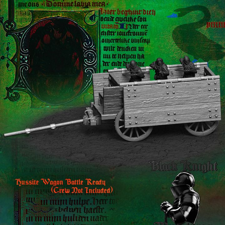 Hussite Wagon - Battle ready by Black Knight Miniatures