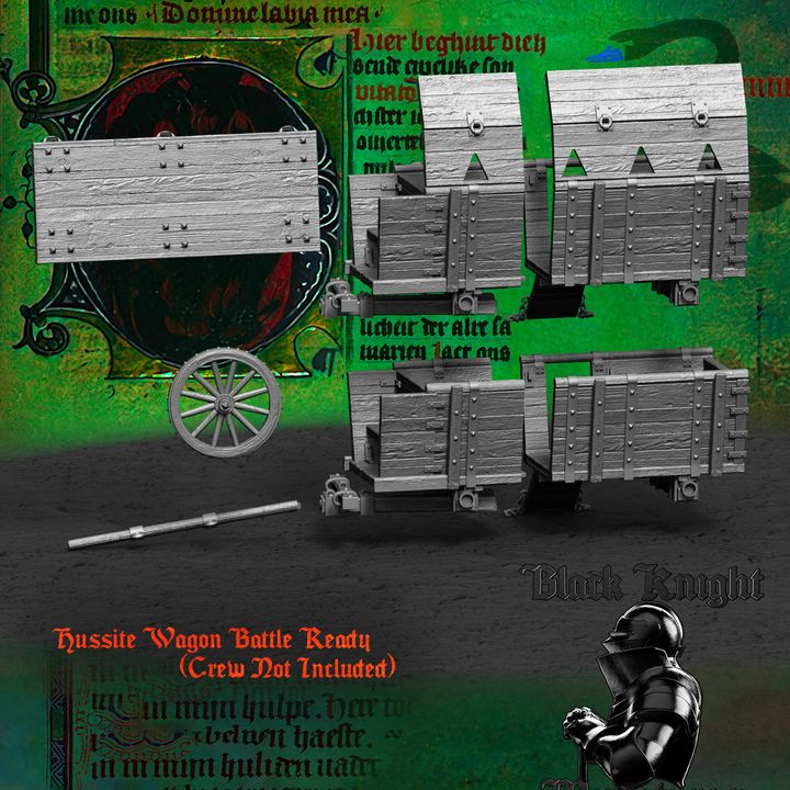 Hussite Wagon - Battle ready by Black Knight Miniatures