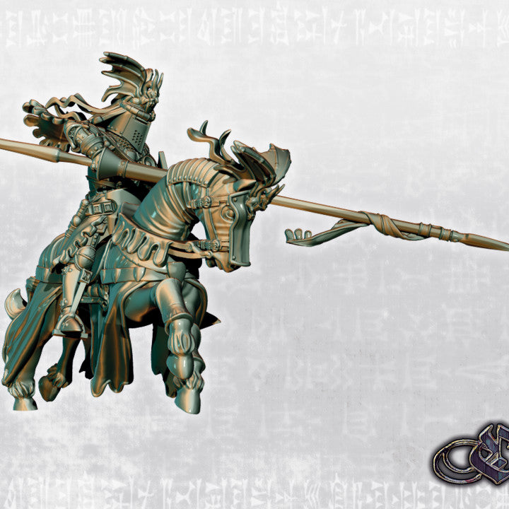 Dragon Knight on horse   by Ezipion miniatures