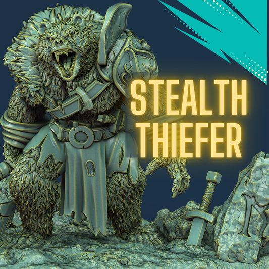 Raukhar the Berserker – Fantasy Bear Barbarian Warrior by Golden Thief Studio