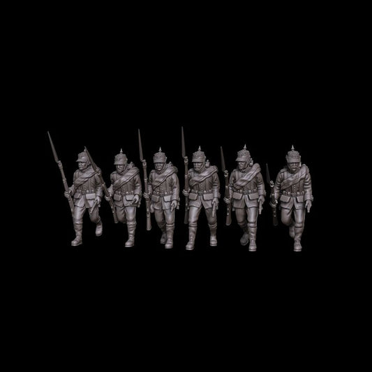 Prussian Foot Guards-Regiment in Advancing-Poses in Full Kit by Styriwar