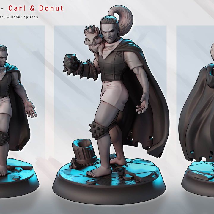 Dungeon Crawler Carl & Donut by Gaz Minis