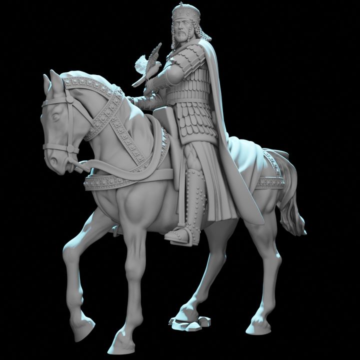 Medieval Byzantine Emperor on Horse – Mounted Commander.