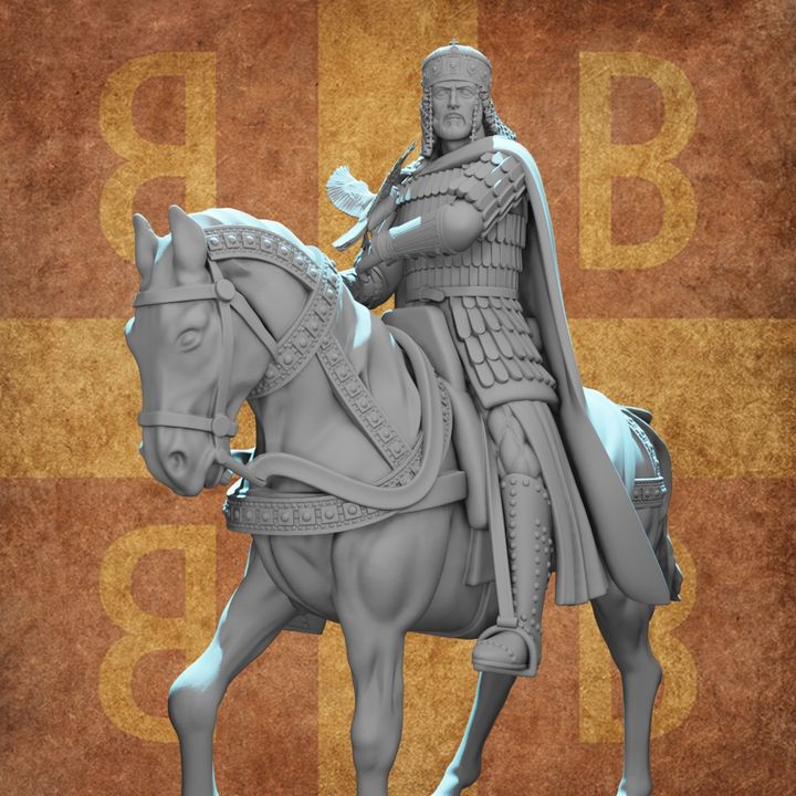 Medieval Byzantine Emperor on Horse – Mounted Commander.