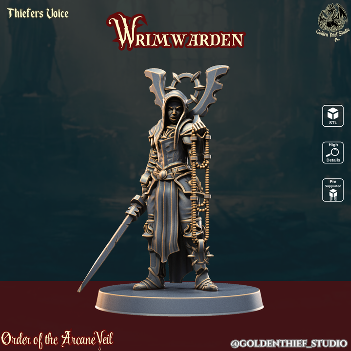 Guardians of Crimson Tears – Grimdark Cursed Nuns Miniatures by Golden Thief Studio