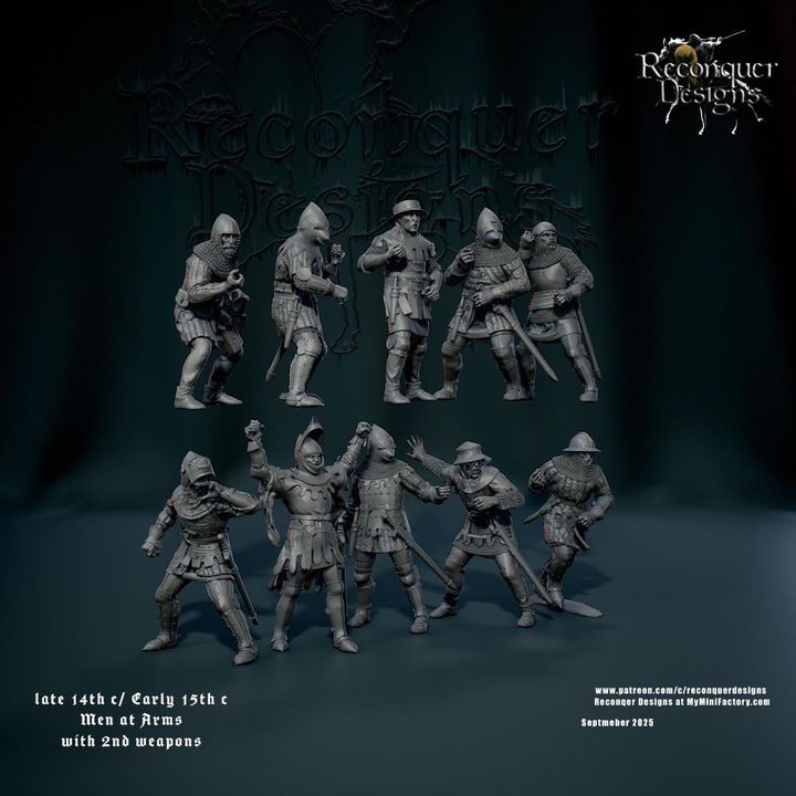 Late 14th/Early 15th c Men at Arms Two-Handed Weapons by Reconquer Designs