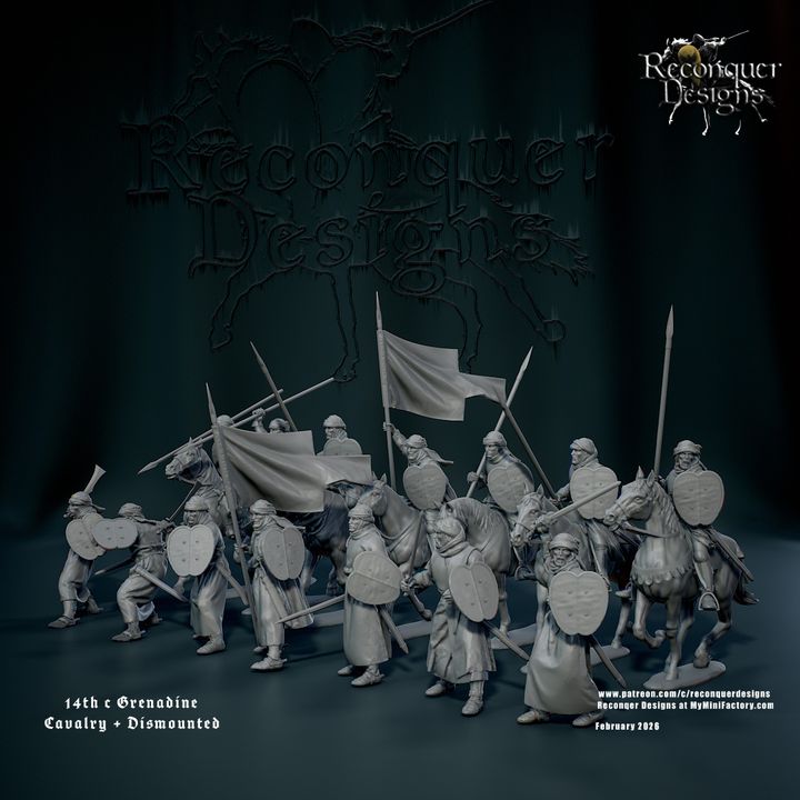 14th century Grenadine Cavalry and Dismounted by Reconquer Designs