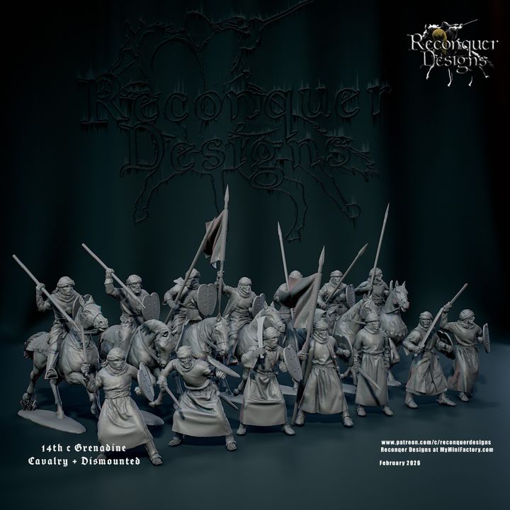 14th century Grenadine Cavalry and Dismounted by Reconquer Designs
