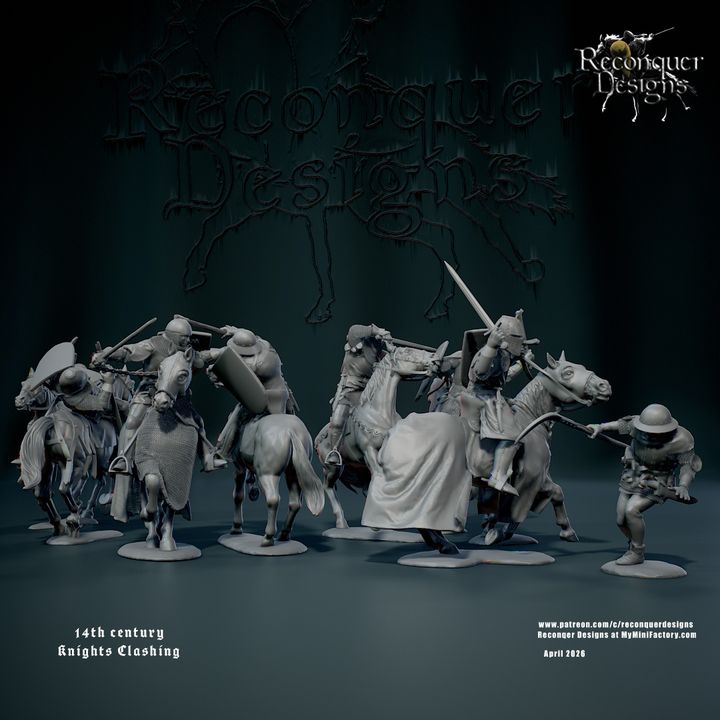 14th C Knights Clashing