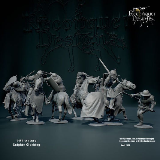 14th C Knights Clashing