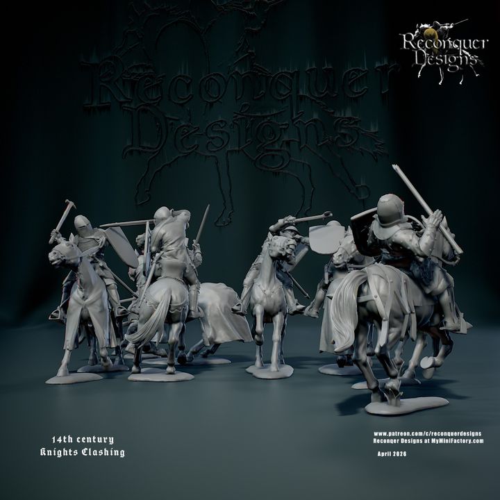 14th C Knights Clashing