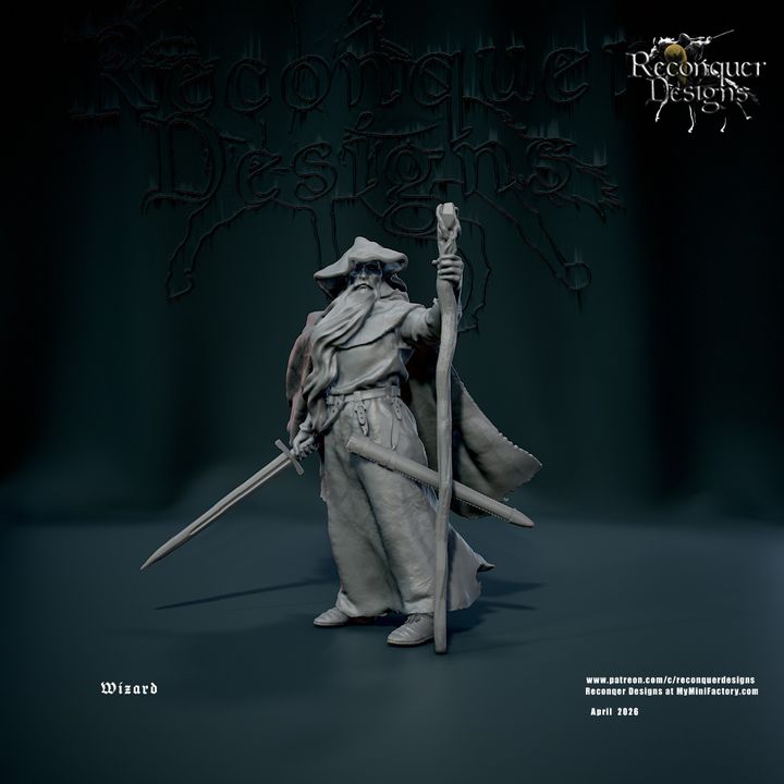 Wizard with Sword and Staff